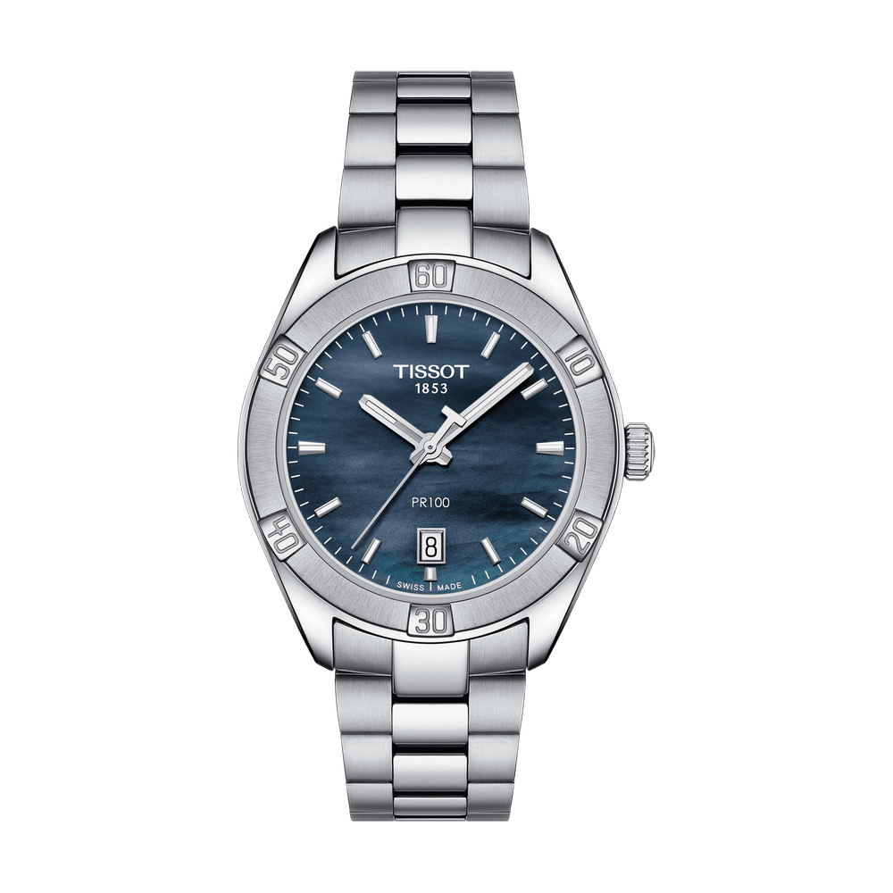Tissot PR 100 Sport Chic Mother of Pearl Dial Watch For Women - T101.910.11.121.00