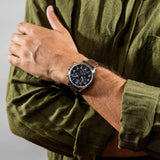 Tissot Chrono XL Vintage Blue Dial Brown Leather Strap Watch For Men - T116.617.16.042.00