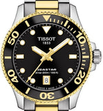 Tissot Seastar 1000 Black Dial Two Tone Steel Strap Watch for Women - T120.210.22.051.00