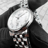 Tissot Carson Premium Automatic Lady Diamonds Silver Dial Silver Steel Strap Watch for Women - T122.207.11.036.00