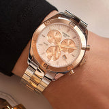 Tissot PR 100 Sport Chic Chronograph Diamonds Mother of Pearl Dial Two Tone Steel Strap Watch for Women - T101.917.22.116.00