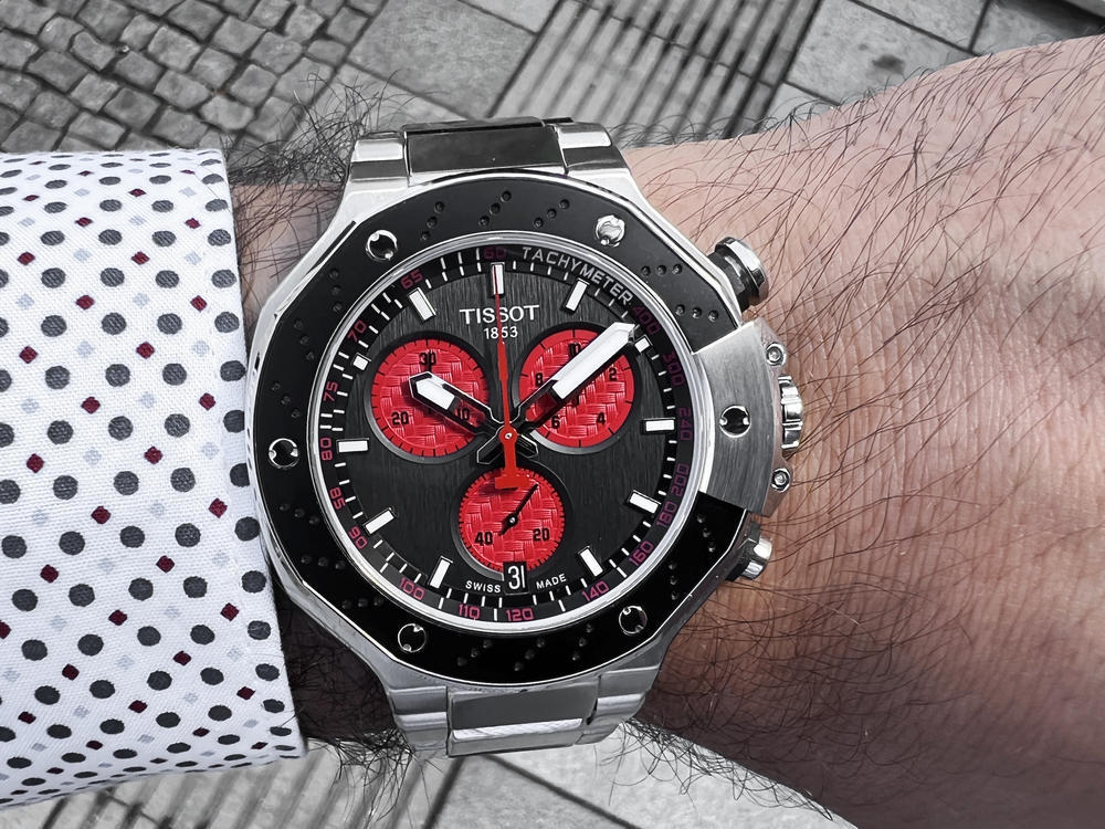 Tissot T Race Marc Marquez Limited Edition Black Dial Silver Steel Strap Watch for Men - T141.417.11.051.00