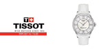 Tissot Chemin Des Tourelles Powermatic 80 Lady White Dial White Leather Strap Watch For Women - T099.207.16.116.00