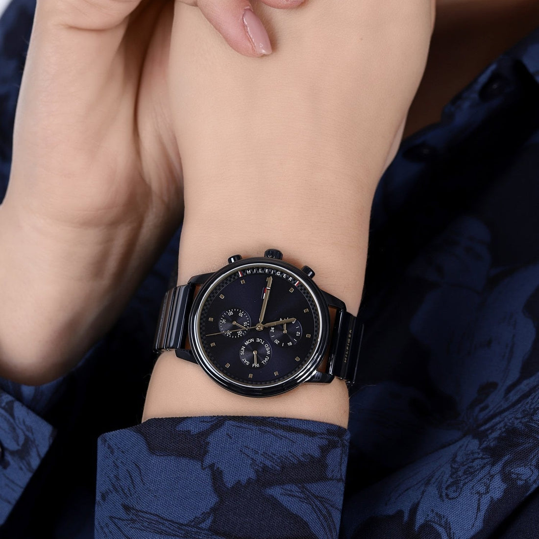 Tommy Hilfiger Blake Blue Dial Blue Steel Strap Watch for Women - 1781893