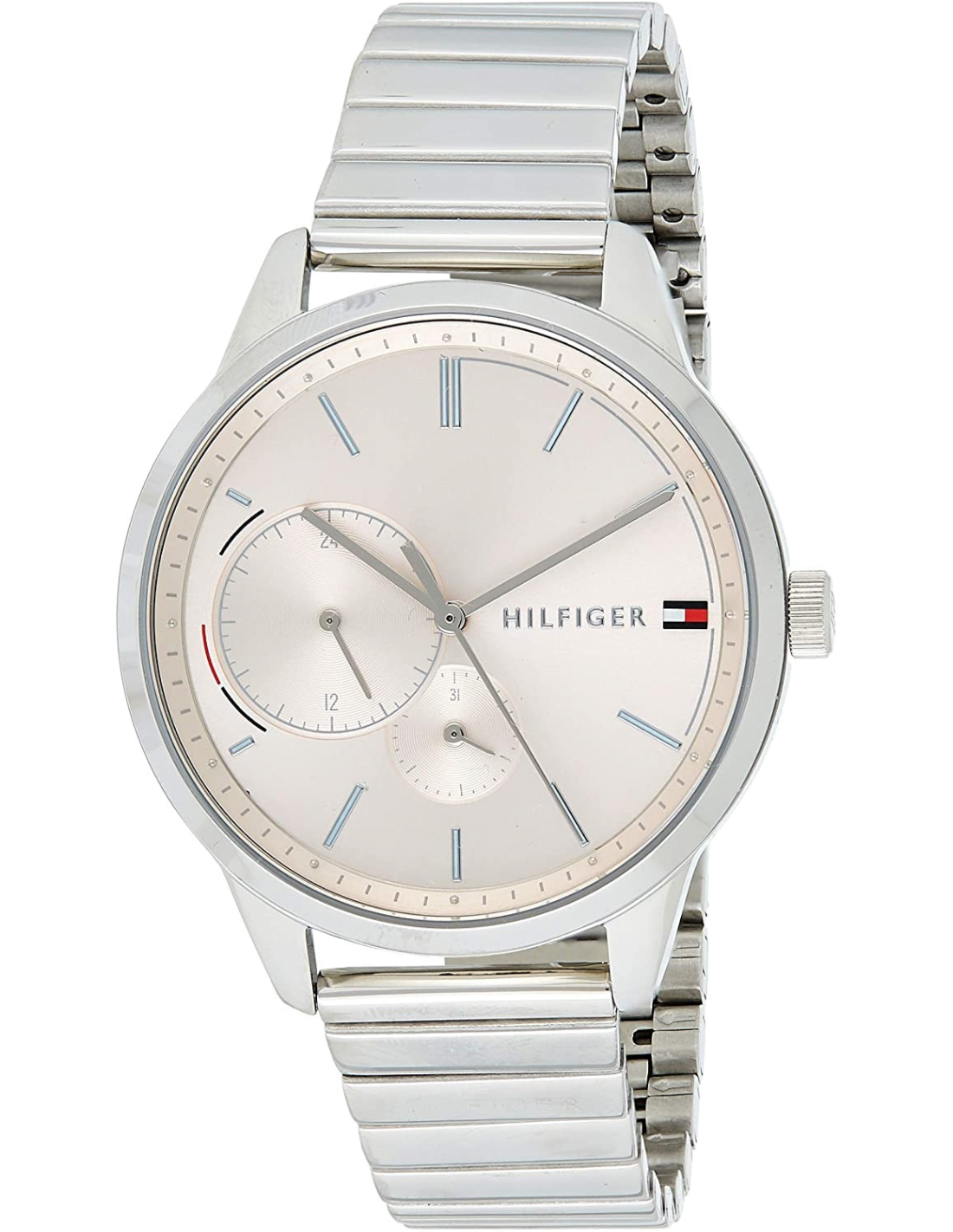 Tommy Hilfiger Brooke Pink Dial Silver Steel Strap Watch for Women - 1782020