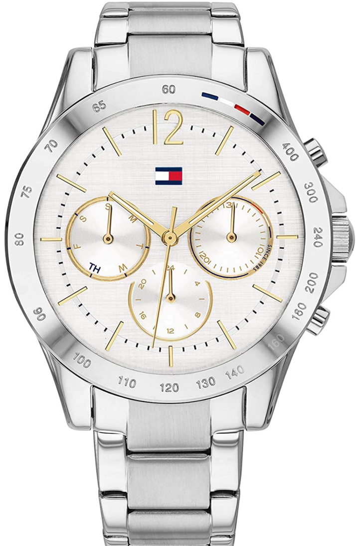 Tommy Hilfiger Haven Multifunction Chronograph White Dial Silver Steel Strap Watch For Women - 1782194