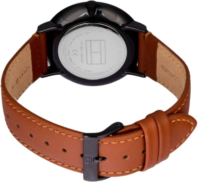 Tommy Hilfiger Brooklyn Quartz Black Dial Brown Leather Strap Watch for Men - 1791510