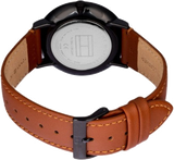Tommy Hilfiger Brooklyn Quartz Black Dial Brown Leather Strap Watch for Men - 1791510