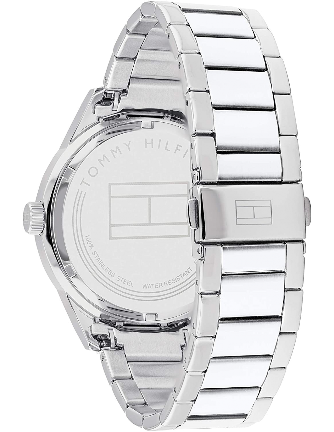 Tommy Hilfiger Austin Blue Dial Silver Steel Strap Watch for Men - 1791640