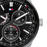 Tommy Hilfiger Austin Black Dial Silver Steel Strap Watch for Men - 1791639