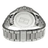 Tommy Hilfiger Luke Chronograph Black Dial Silver Steel Strap Watch for Men - 1791104