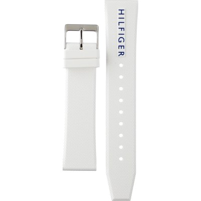 Tommy Hilfiger Denim Analog White Dial White Rubber Strap Watch for Men - 1791481