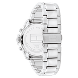 Tommy Hilfiger Jordan Chronograph Blue Dial Silver Steel Strap Watch For Men - 1792094