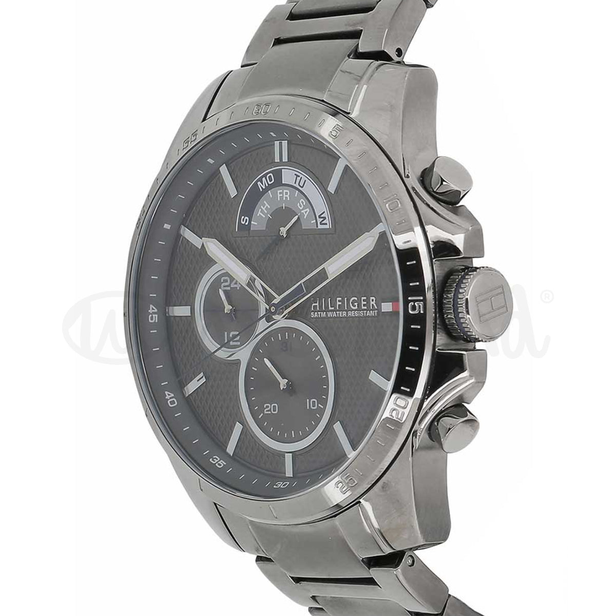 Tommy Hilfiger Decker Quartz Black Dial Black Steel Strap Watch for Men - 1791347