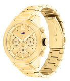 Tommy Hilfiger Lars Chronograph Gold Dial Gold Steel Strap Watch For Men - 1792060