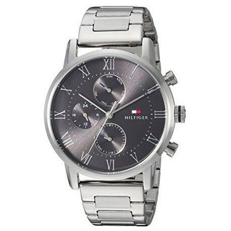 Tommy Hilfiger Kane Chronograph Grey Dial Silver Steel Strap Watch for Men - 1791397