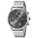 Tommy Hilfiger Kane Chronograph Grey Dial Silver Steel Strap Watch for Men - 1791397