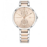Tommy Hilfiger Angela Chronograph Pink Dial Two Tone Steel Strap Watch for Women - 1782127