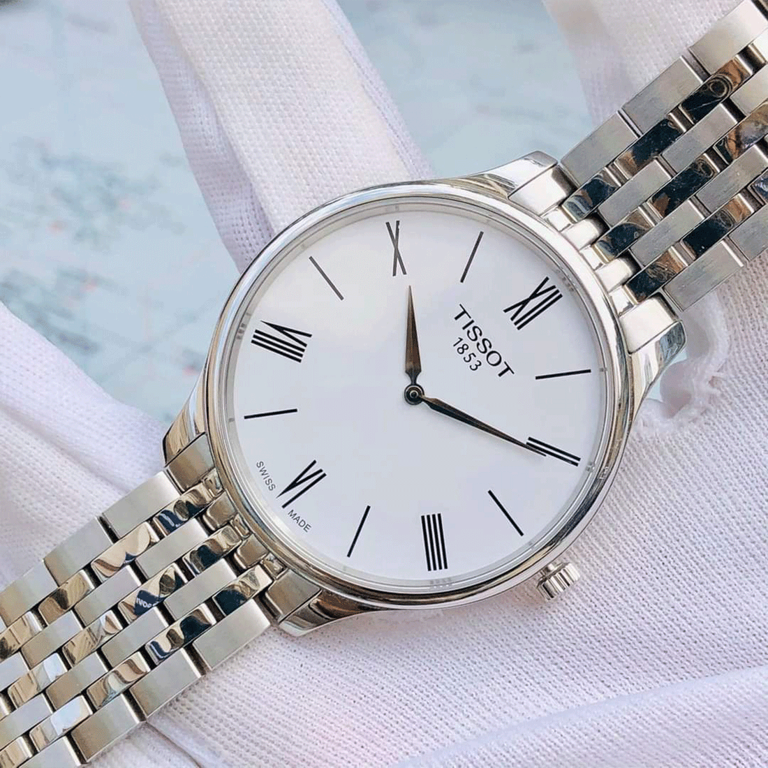 Tissot T Classic Tradition 5.5 White Dial Watch For Men - T063.409.11.018.00