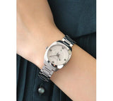 Gucci GG2570 White Dial Silver Steel Strap Watch For Women - YA142502