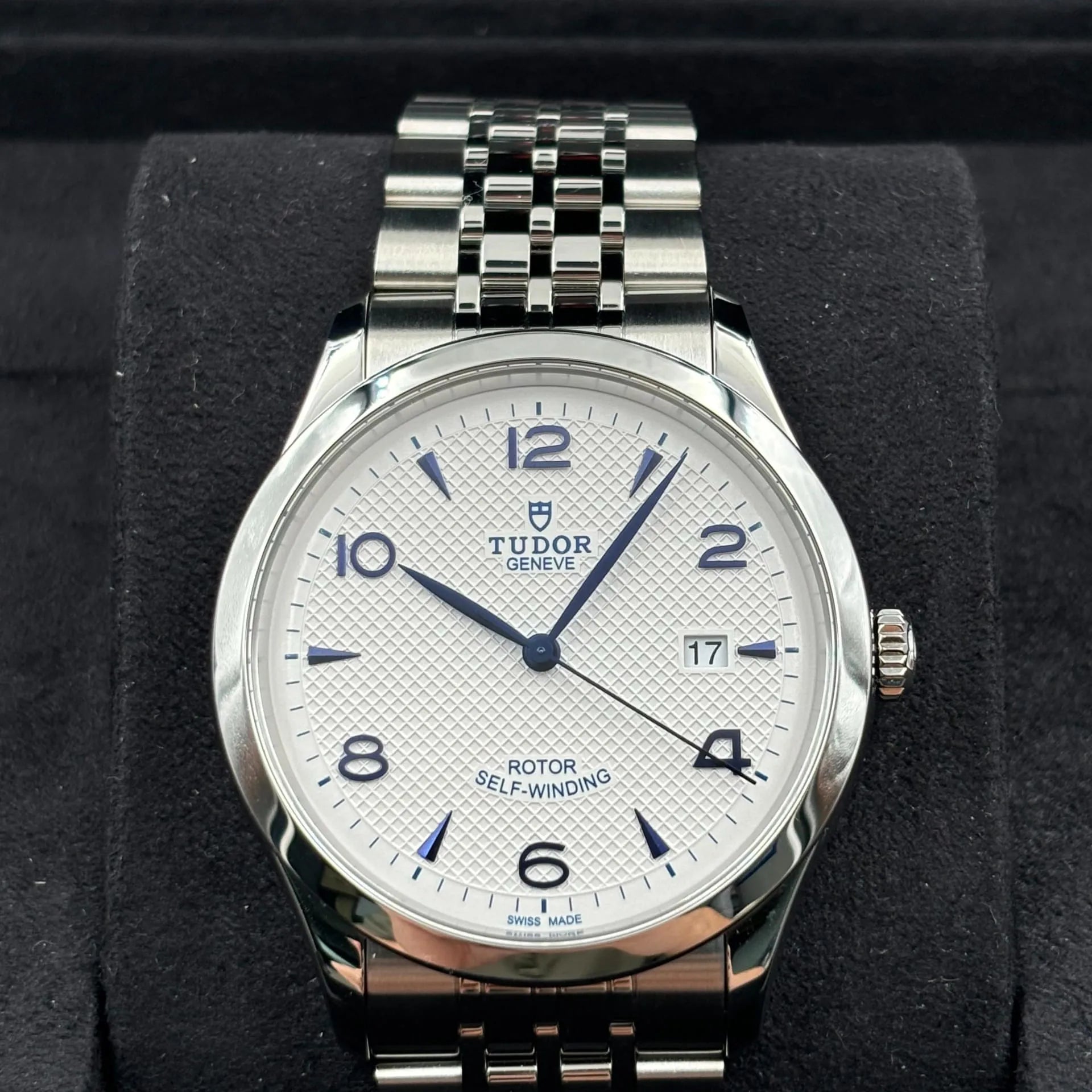 Tudor 1926 Automatic White Dial Silver Steel Strap Watch for Men - M91650-0005
