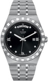 Tudor Royal Automatic Diamonds Black Dial Silver Steel Strap Watch for Men - M28600-0004