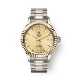 Tudor Style Automatic Diamonds Gold Dial Two Tone Steel Strap Watch for Men - M12713-0007