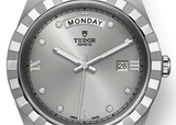 Tudor Royal Day Date Diamonds Automatic Silver Dial Silver Steel Strap Watch for Men - M28600-0002