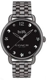 Coach Delancey Black Dial Black Steel Strap Watch For Women - 14502812