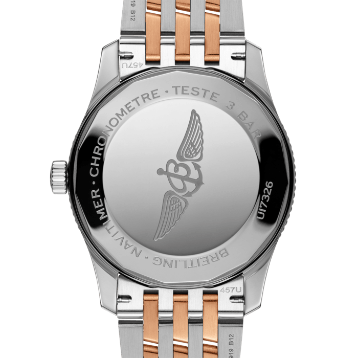 Breitling Navitimer Automatic 41 White Dial Two Tone Steel Strap Watch for Men - U17326211G1U1