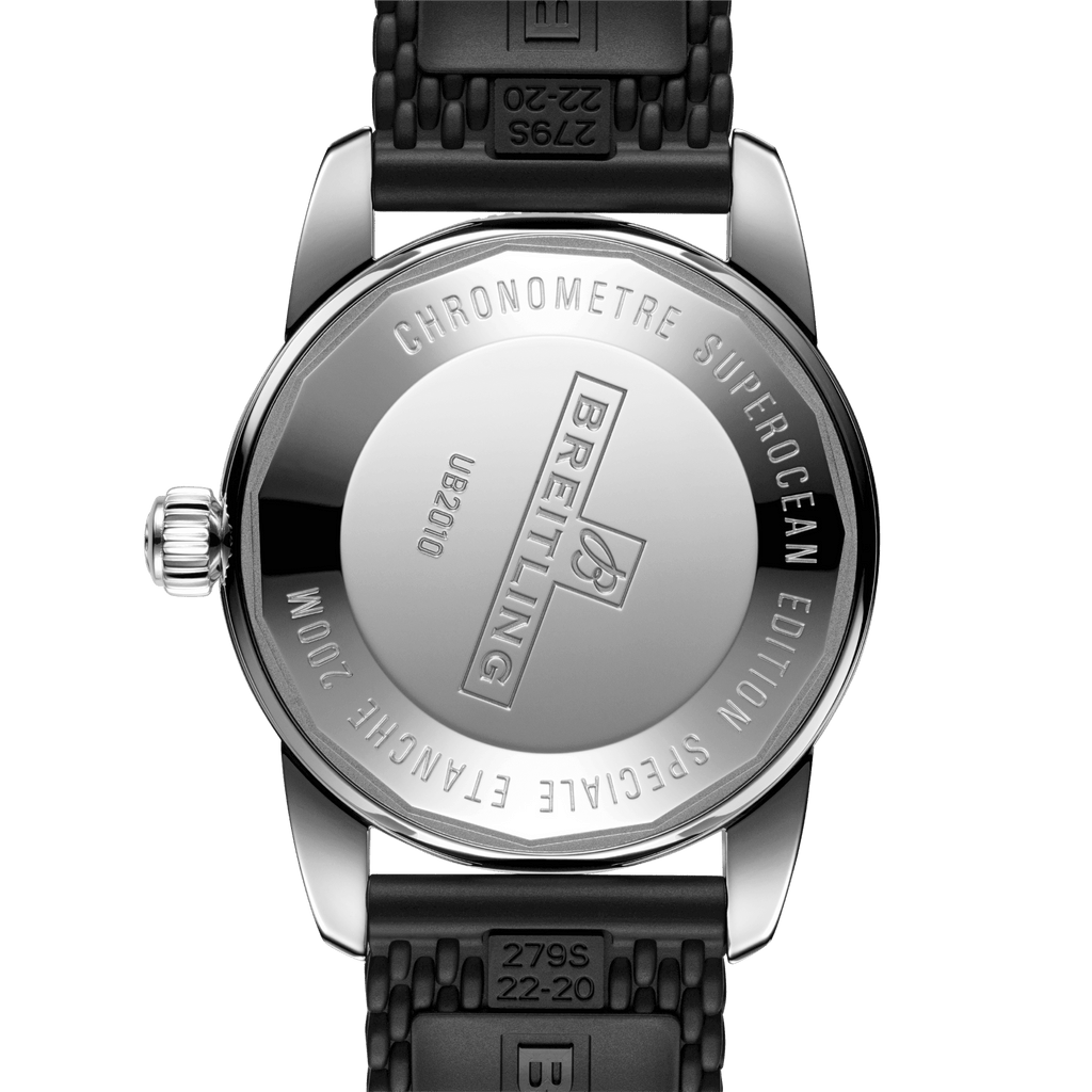 Breitling Superocean Heritage II B20 42mm Black Dial Black Mesh Bracelet Mens Watch - UB2010121B1S1