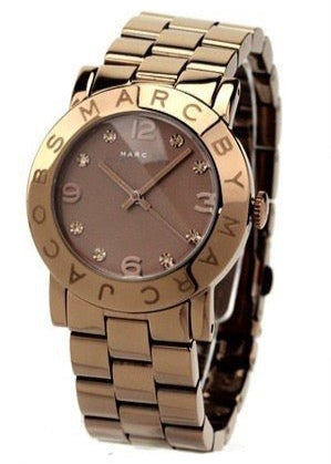 Marc Jacobs Amy Brown Dial Brown Steel Strap Watch for Women - MBM3119