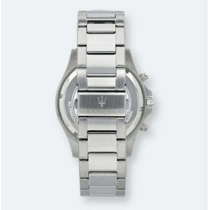 Maserati SFIDA Chronograph Black Dial Silver Steel Strap Watch For Men - R8873640004