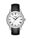Tissot T Classic Carson White Dial Black Leather Strap Watch for Men - T085.410.16.013.00