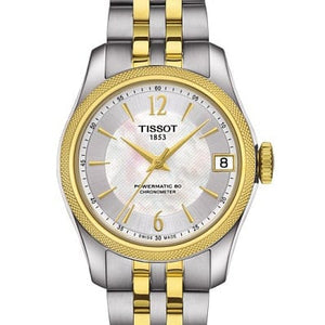 Tissot Ballade Powermatic 80 Mother of Pearl Silver Dial Two Tone Steel Strap Watch For Women - T108.208.22.117.00
