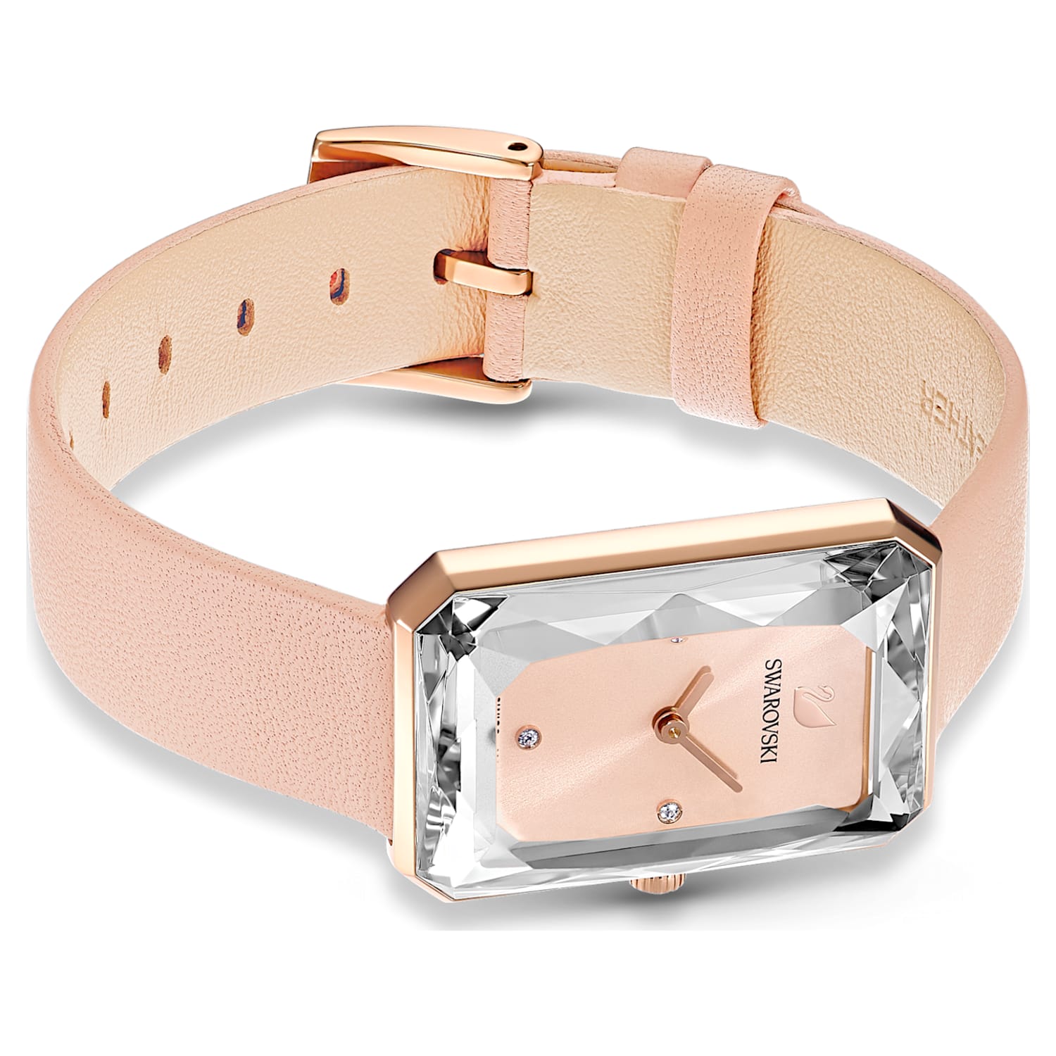 Swarovski Uptown Pink Dial Pink Leather Strap Watch for Women - 5547719