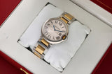 Cartier Ballon Bleu Silver Dial Two Tone Steel Strap Watch for Unisex Watch - W69008Z3