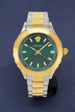 Versace Hellenyium Green Dial Two Tone Steel Strap Watch for Women - V12050015