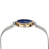 Versace Meander Blue Dial Silver Mesh Bracelet Watch for Women - VELW00520