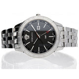 Versace Univers Analog Black Dial Silver Steel Strap Watch for Men - VEBK00418