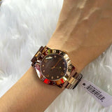 Marc Jacobs Amy Grey Dial Two Tone Steel Strap Watch for Women - MBM3195