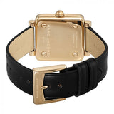 Marc Jacobs Vic Black Dial Black Leather Strap Watch for Women - MJ1522