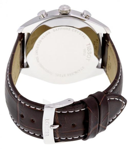 Tissot PR 100 Chronograph Silver Dial Brown Leather Strap Watch for Men - T101.417.16.031.00