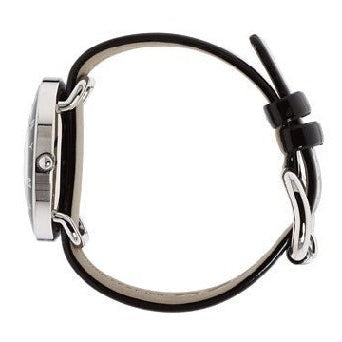 Marc Jacobs Amy Black Dial Black Leather Strap Watch for Women - MBM1163