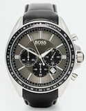 Hugo Boss Contemporary Sport Driver Black Dial Black Leather Strap Watch for Men - 1513085