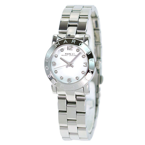 Marc Jacobs Mini Amy White Dial Silver Steel Strap Watch for Women - MBM3055