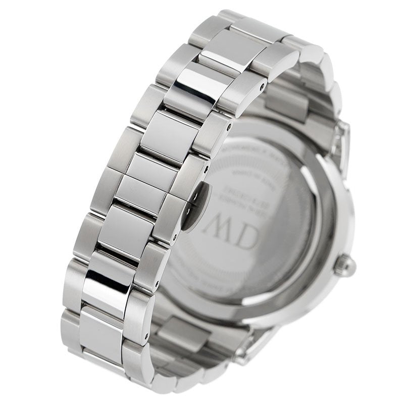 Daniel Wellington Iconic White Dial Silver Steel Strap Watch For Men - DW00100341