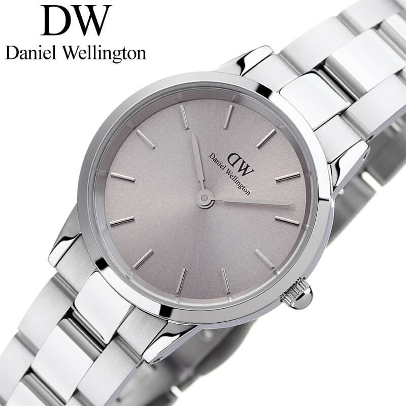 Daniel Wellington Iconic Link Unitone Silver Dial Silver Steel Strap Watch For Women - DW00100402