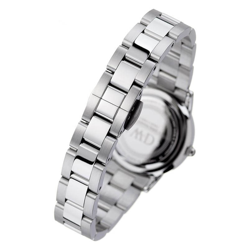 Daniel Wellington Iconic Link Unitone Silver Dial Silver Steel Strap Watch For Women - DW00100402