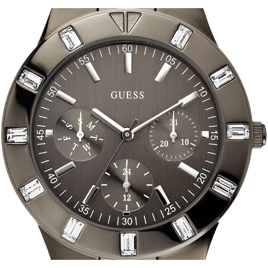 Guess XS Multifunction Quartz Brown Dial Brown Steel Strap Watch For Women - W0027L1